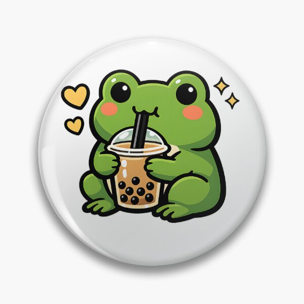 Item preview, Cute Frog Loves Boba Tea | Kawaii Bubble Tea Frog designed and sold by jahiggin.