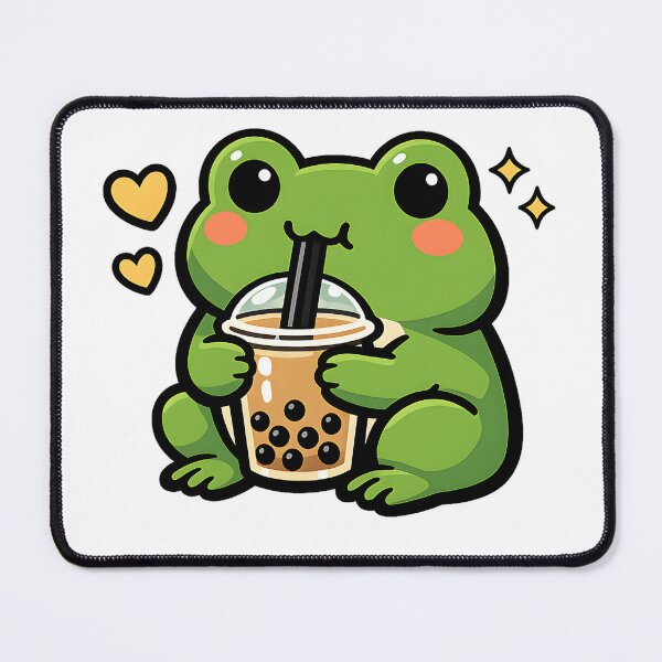 Item preview, Cute Frog Loves Boba Tea | Kawaii Bubble Tea Frog designed and sold by jahiggin.