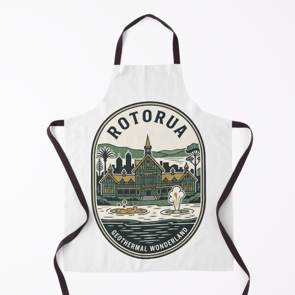 Item preview, Rotorua New Zealand Geothermal Wonderland Retro Emblem designed and sold by k3rstman1.