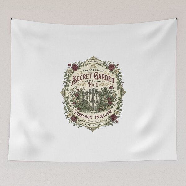 Item preview, Eau De Parfum Secret Garden Mary Lennox Vintage Perfume Label designed and sold by Fenay Designs.
