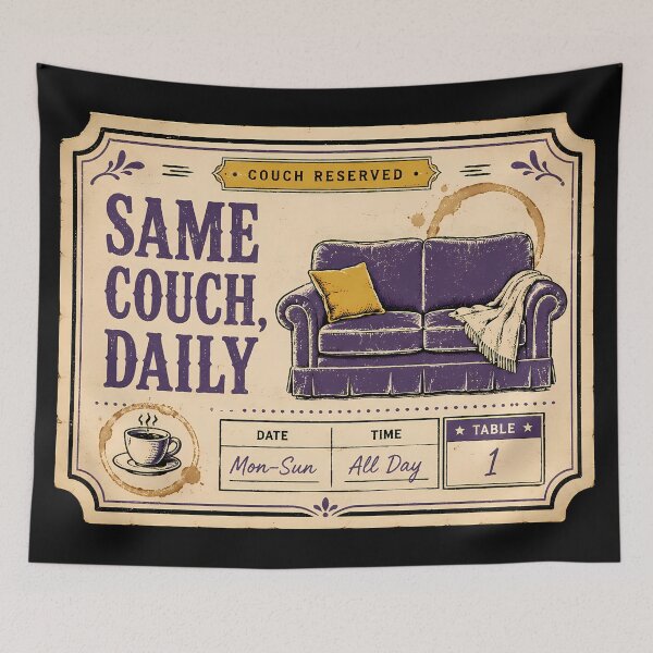 Item preview, Sofa Reservation Coffee Card designed and sold by agearb.