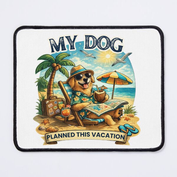 Item preview, My Dog Planned This Vacation – Funny Dog Mom Shirt – Dog Lover Travel Tee – Sarcastic Dog Dad Summer Gift designed and sold by @SHINTOSARTSTORE.