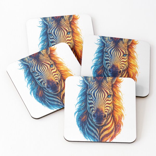 Item preview, Fire Ice Zebra Art designed and sold by OnePercent992.