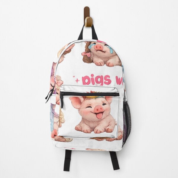 Item preview, Pigs With Wigs Wall Art – Cute Funny Piglet Hairstyles Animal Print designed and sold by Hookesmode.