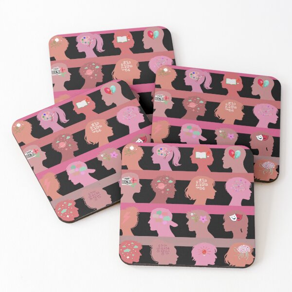 Item preview, Self Expressive world - Black earthy pink-orange shade  designed and sold by Fabricatemyart.