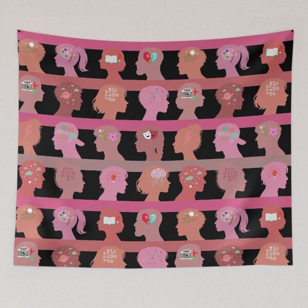Item preview, Self Expressive world - Black earthy pink-orange shade  designed and sold by Fabricatemyart.