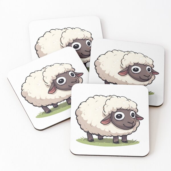 Item preview, Silly Fluffy Cartoon Sheep Standing on Grass – Adorable Farm Animal Illustration designed and sold by Karolina’s Cozy Creations.