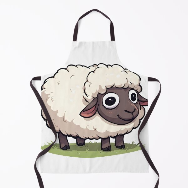 Item preview, Silly Fluffy Cartoon Sheep Standing on Grass – Adorable Farm Animal Illustration designed and sold by Karolina’s Cozy Creations.