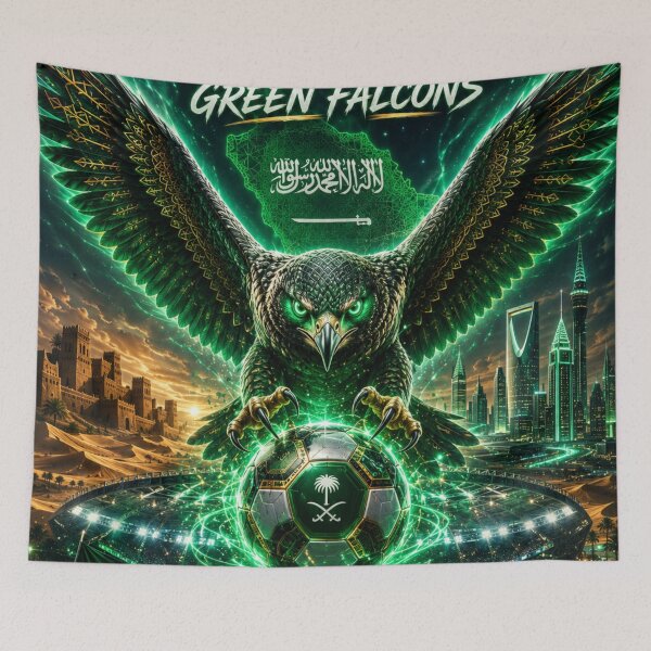 Item preview, Saudi Arabia Green Falcons Soccer 2026 Epic Sports Art Poster designed and sold by Aram250.
