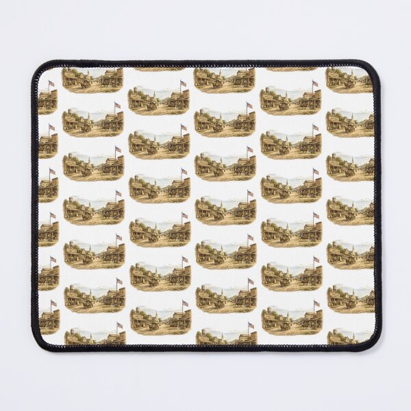 Item preview, Vintage Wild West Main Street – American Frontier Town Wall Art Print designed and sold by Hookesmode.