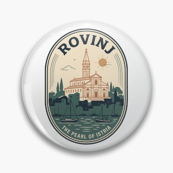 Item preview, Rovinj Croatia Pearl of Istria Vintage Travel Badge designed and sold by k3rstman1.