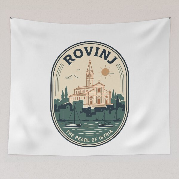 Item preview, Rovinj Croatia Pearl of Istria Vintage Travel Badge designed and sold by k3rstman1.