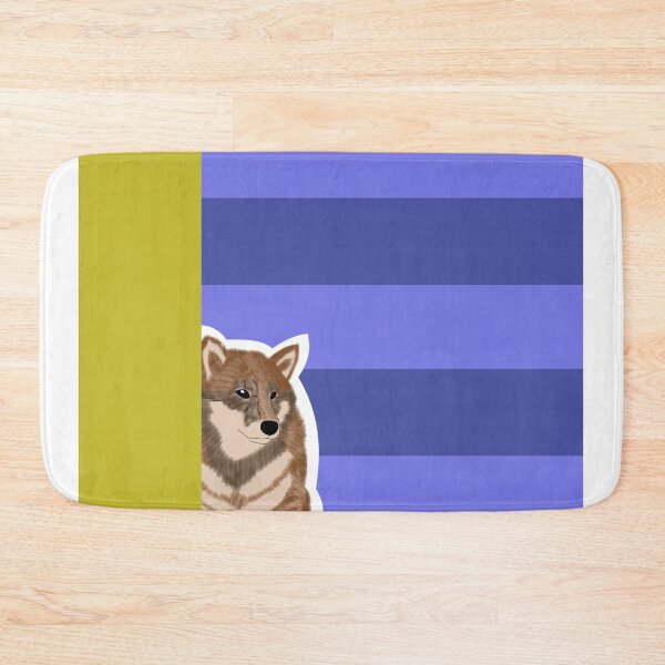 Item preview, 80's vibes colors (blue, yellow) with sesame Shiba Inu designed and sold by ShibaCruise-On.