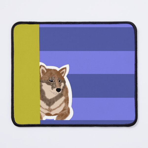 Item preview, 80's vibes colors (blue, yellow) with sesame Shiba Inu designed and sold by ShibaCruise-On.