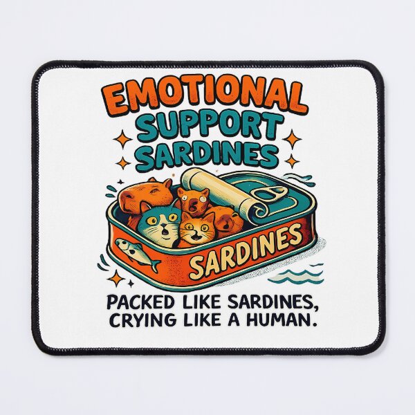Item preview, Emotional Support Sardines | Vintage Pop Art Aesthetic designed and sold by DryHumorPrints.