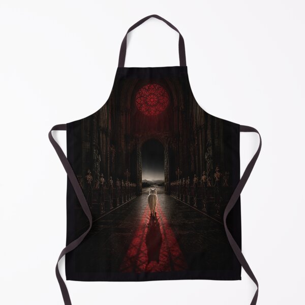 Item preview, White Wolf Exit Gothic Cathedral Dark Art Print designed and sold by GeoWhimsy Studio.