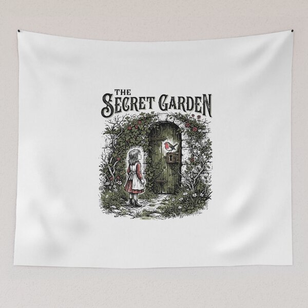 Item preview, The Secret Garden Hidden Door Mary Lennox and Robin Art designed and sold by Fenay Designs.
