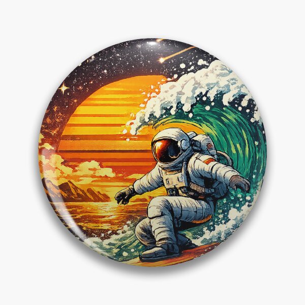 Item preview, Astronaut Surfing Cosmic Wave designed and sold by therbear.