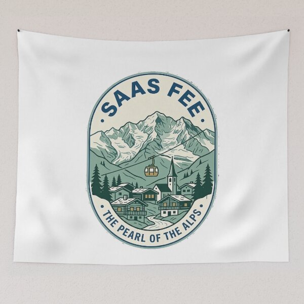 Item preview, Vintage Saas Fee Switzerland Mountain Travel Badge designed and sold by k3rstman1.