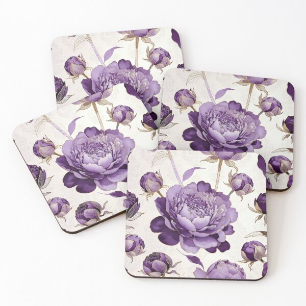 Item preview, Large Purple Peony Rose Illustration designed and sold by IntelliMindDesigns.