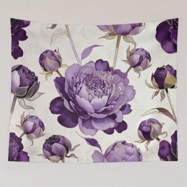 Item preview, Large Purple Peony Rose Illustration designed and sold by IntelliMindDesigns.