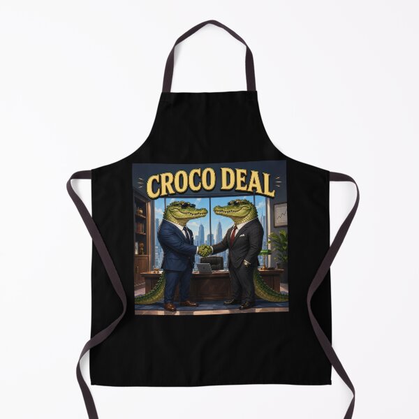 Item preview, Croco Deal – Funny Crocodile Business Deal Pun Illustration designed and sold by WordPlayStudio.