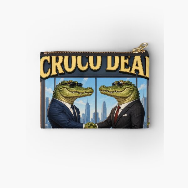 Item preview, Croco Deal – Funny Crocodile Business Deal Pun Illustration designed and sold by WordPlayStudio.