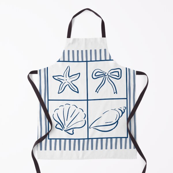 Item preview, Minimalist Blue Coastal Coquette Grid Design designed and sold by SoftAuraStudi0.