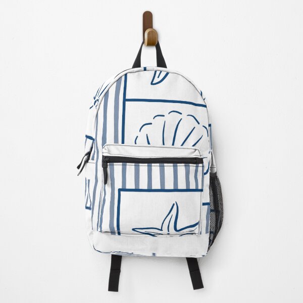 Item preview, Minimalist Blue Coastal Coquette Grid Design designed and sold by SoftAuraStudi0.