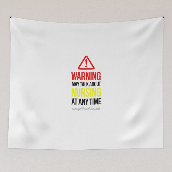 Item preview, Warning May Talk About Nursing At Any Time Funny Nurse Gift White Tshirt 2026 designed and sold by Petringo.