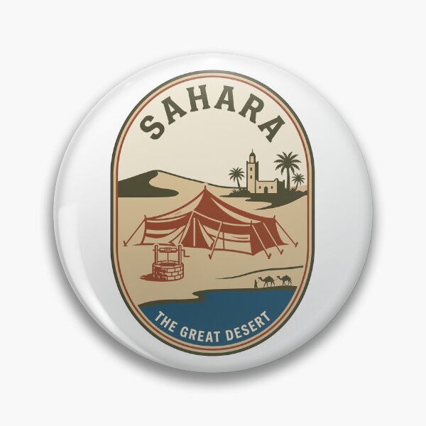 Item preview, Sahara Desert Vintage Travel Badge Oasis designed and sold by k3rstman1.