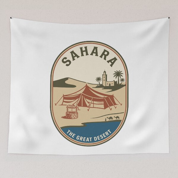 Item preview, Sahara Desert Vintage Travel Badge Oasis designed and sold by k3rstman1.