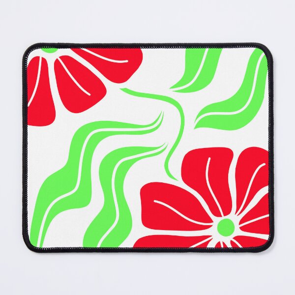 Item preview, Red And Green Floral Boho On White designed and sold by Sartoris Art.