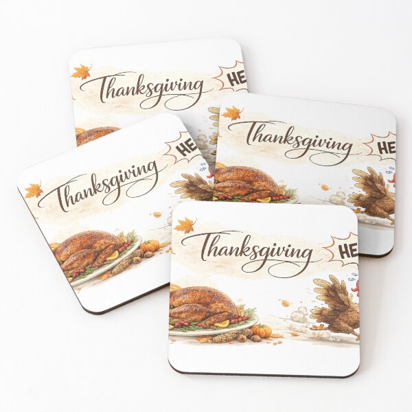 Item preview, Funny Thanksgiving Turkey Escape PNG – Help! Running Turkey Cartoon with Roasted Thanksgiving Dinner, Transparent Background designed and sold by Hookesmode.