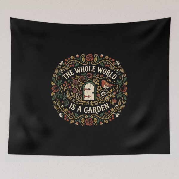 Item preview, The Whole World Is A Garden Secret Garden Robin Wreath Art designed and sold by Fenay Designs.