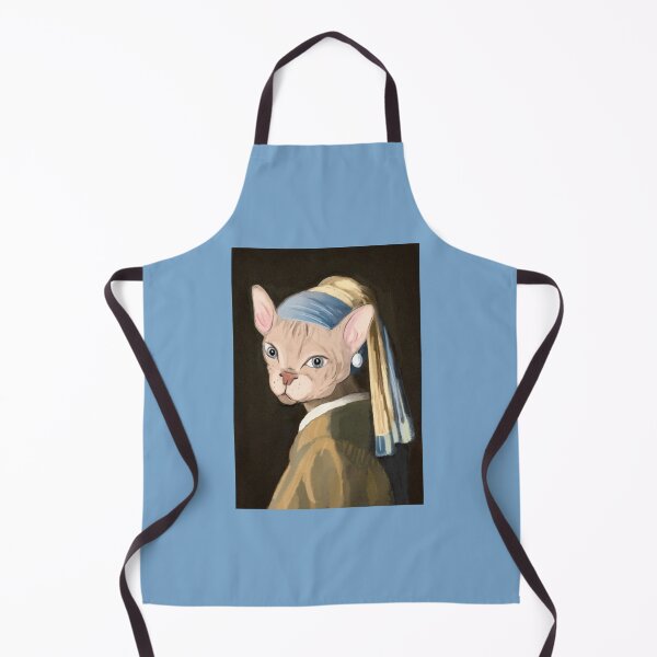Item preview, Not ‘Girl with a Pearl Earring’ by Vermeer (cat) designed and sold by EmmaChristieArt.