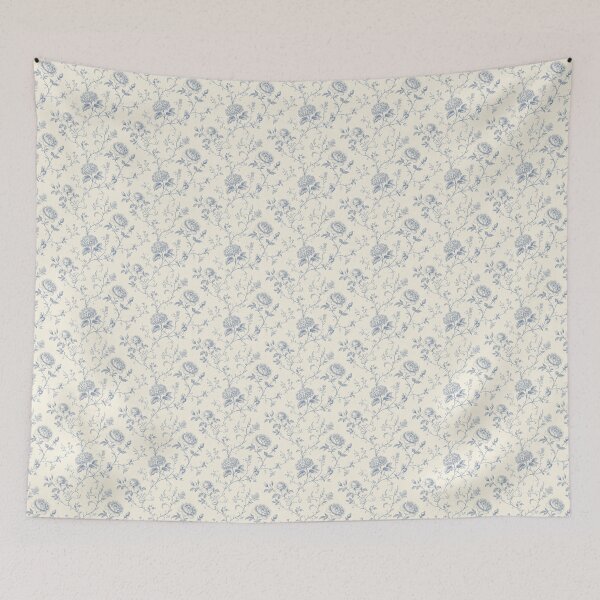 Item preview, French Blue Botanical Toile Pattern designed and sold by EmmasStory.