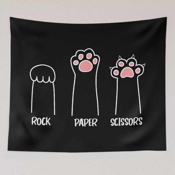 Item preview, Rock Paper Scissors Cat Paw Game For Cat Lovers designed and sold by SeraXYZ.