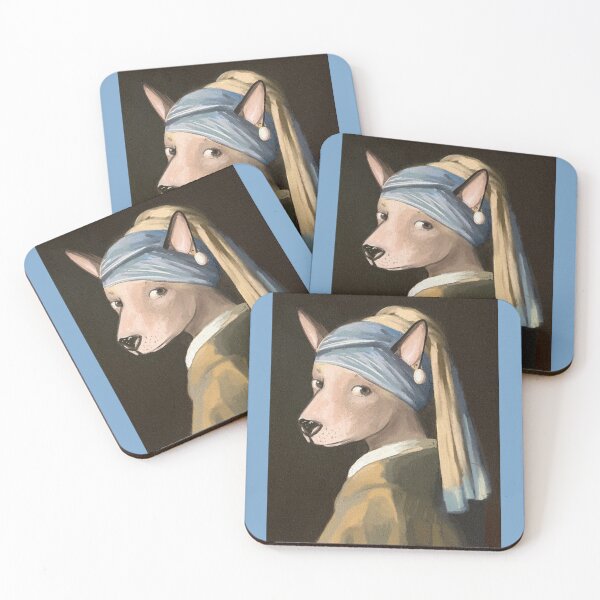 Item preview, Not ‘Girl with a Pearl Earring’ by Vermeer (dog) designed and sold by EmmaChristieArt.