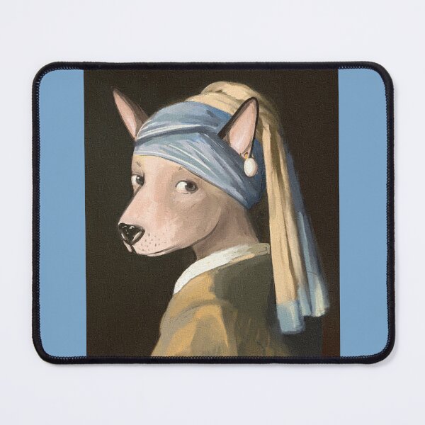 Item preview, Not ‘Girl with a Pearl Earring’ by Vermeer (dog) designed and sold by EmmaChristieArt.