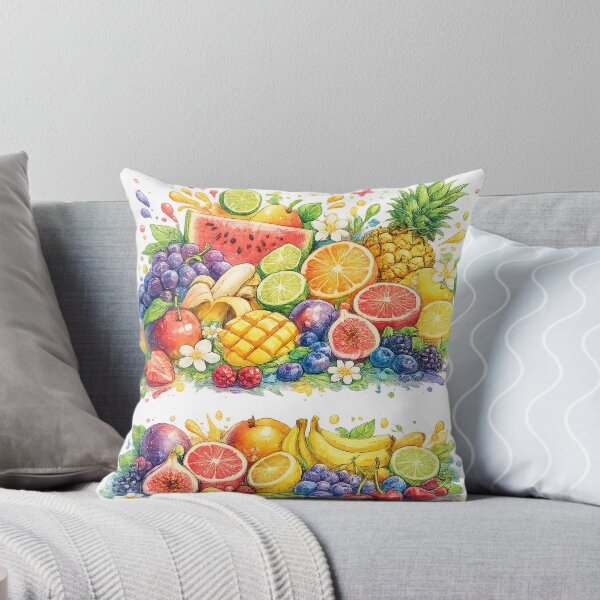 Item preview, Colorful Tropical Fruit Watercolor Art Print | Healthy Food Kitchen Decor designed and sold by Hookesmode.