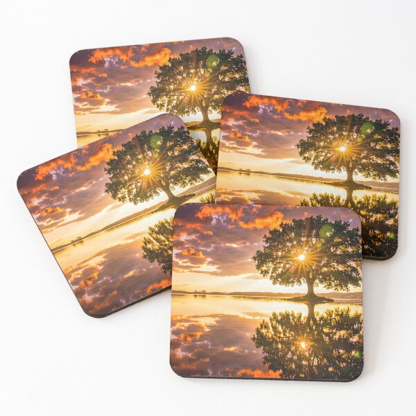 Item preview, The Heart of Silence: The mystical tree at sunset designed and sold by VoidVeilStudio.