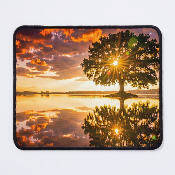 Item preview, The Heart of Silence: The mystical tree at sunset designed and sold by VoidVeilStudio.