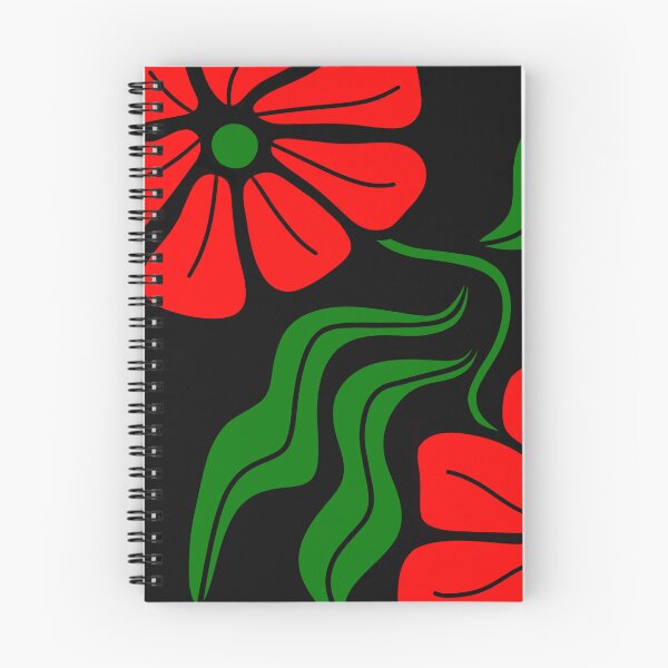 Artikelvorschau, Rote und grüne Boho-Blumen entworfen und verkauft von Sartoris Art.