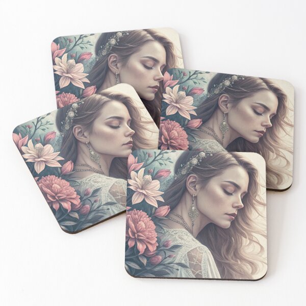 Item preview, Beautiful Woman with Flowers designed and sold by PAULINE.LUMINA.