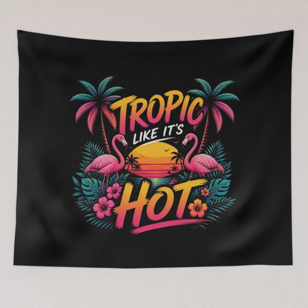 Item preview, Tropic Like It’s Hot – Flamingo Summer Vibes designed and sold by ABLAT_CREATIONS.