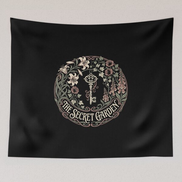 Item preview, The Secret Garden Art Nouveau Ornate Golden Key Floral Crest designed and sold by Fenay Designs.