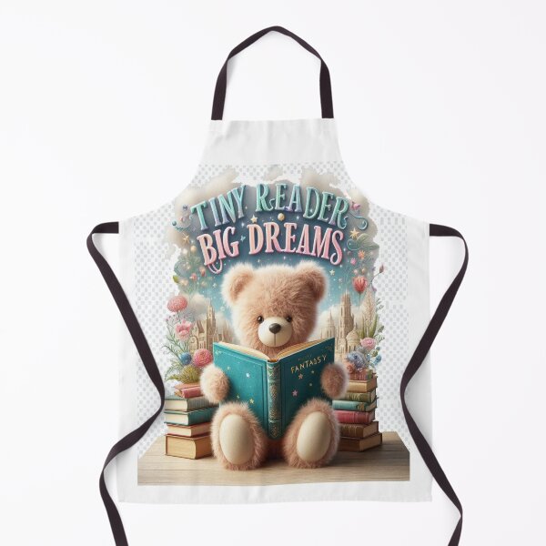 Item preview, Tiny Reader Big Dreams Cute Teddy Bear Reading Fantasy Book designed and sold by BookedAndDesign.