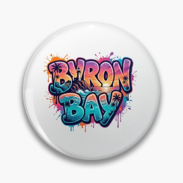 Item preview, Byron Bay Coastal Graffiti Sticker Souvenir Summer Edition designed and sold by Imaginarium of Chaos falcon88 .
