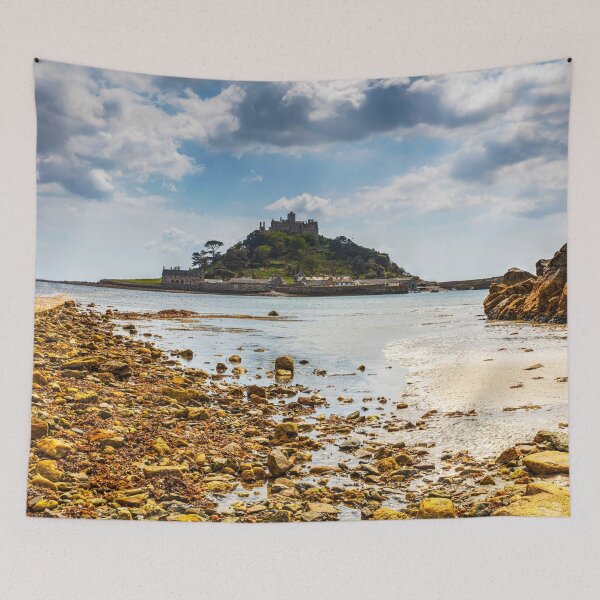Item preview, St Michael’s Mount, Foreground Rocks, Cornwall. England designed and sold by Paul Thompson Photography.